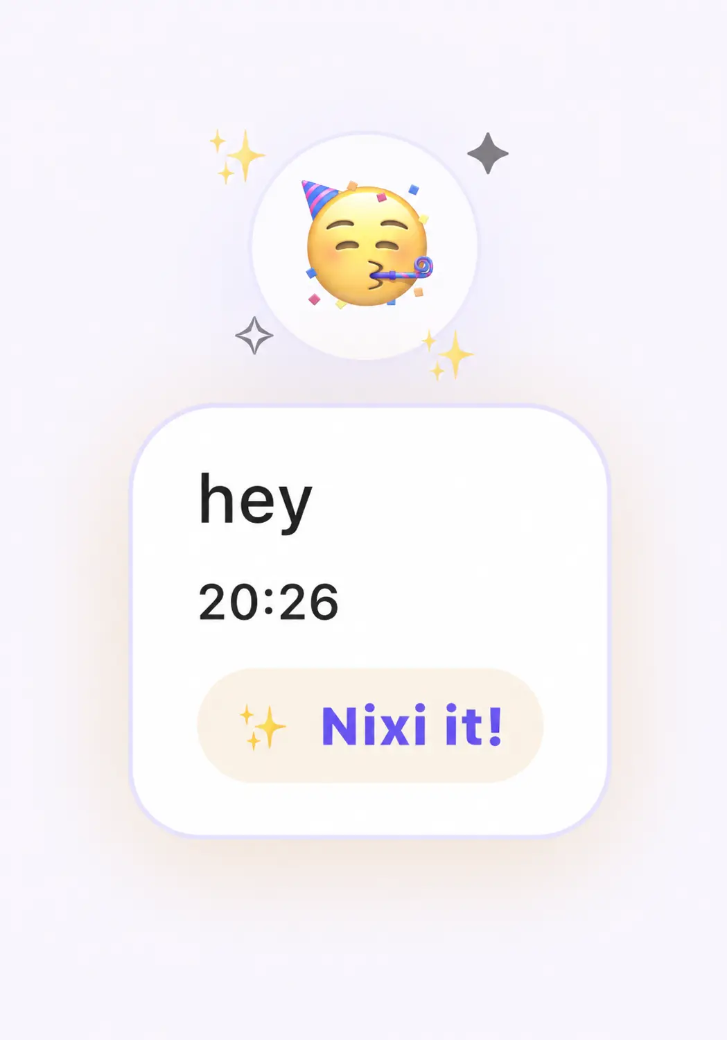 Nixi it animation on a selected message