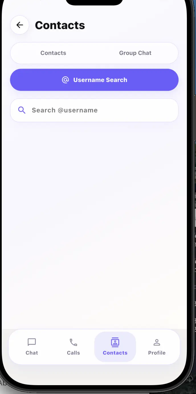 Nixi Contacts with username search